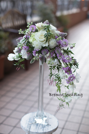 ライラック色のクレッセントブーケ