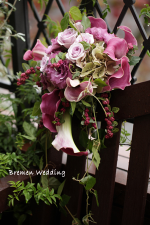 カラーとあじさいのブーケ