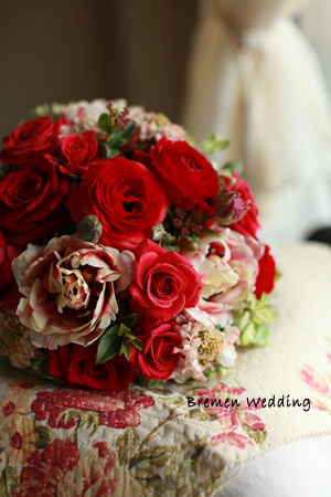 チューリップのラウンドブーケ