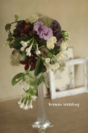 シンビジュームのシックブーケ