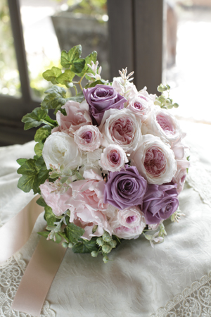 プリザーブドブーケ　海外ウェディングにも