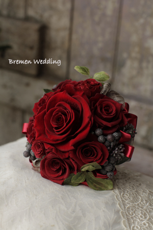 真紅のミニブーケ（プリザーブド）