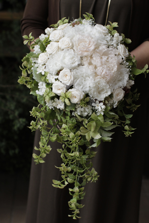 ふりふりトルコキキョウのウェディングブーケ