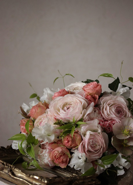 春のクラッチブーケ